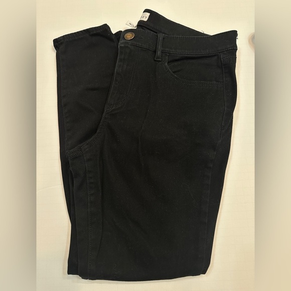 Women's LOFT brushed Black Jeans Size 8 - Picture 2 of 8